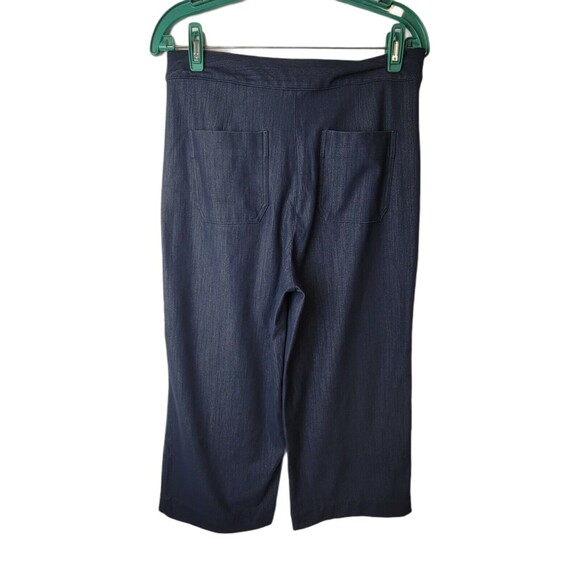 High Waisted Button Fly Wide Leg Stretch Jeans Pants Cropped MEDIUM Agnes & Dora - Picture 5 of 5